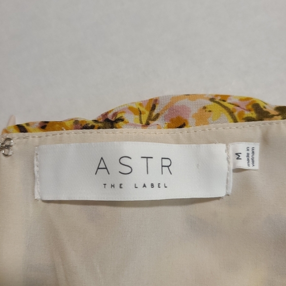 ASTR The Label Dress Floral Ruched Chiffon Mini Dress Woman's Medium - Picture 8 of 11